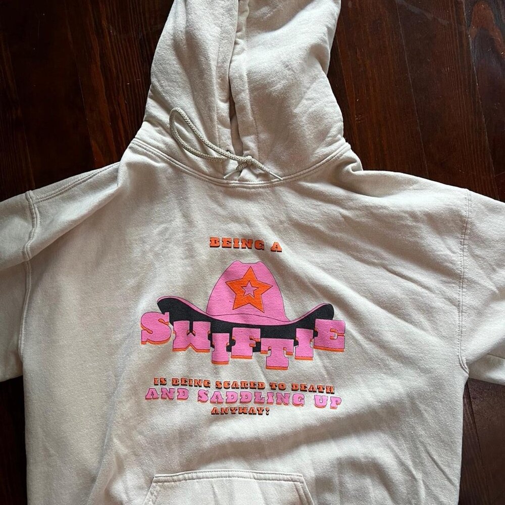 Bug girl 200 Swiftie tan and pink hoodie #hoodie size small
